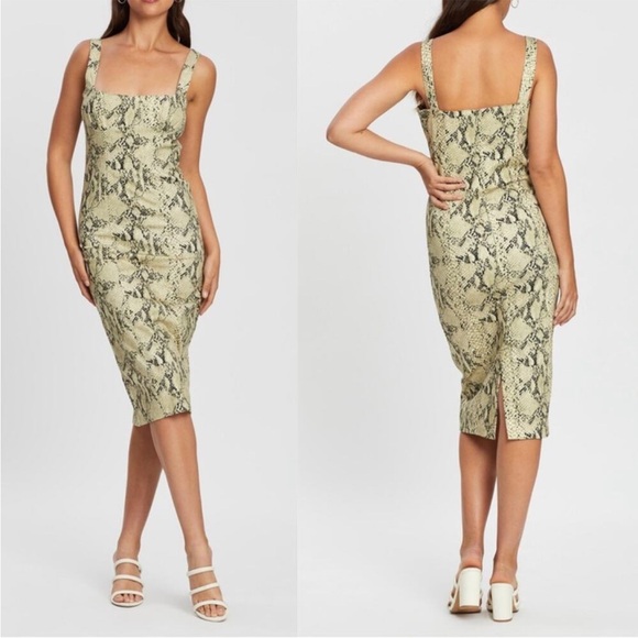 Capulet Dresses & Skirts - NEW CAPULET Revolve  Lola Bustier Bodycon Dress in Python Denim Size S